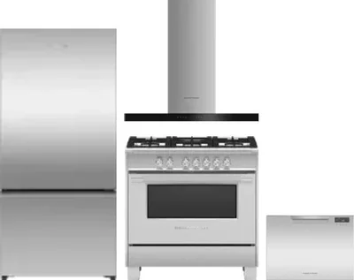 4 Piece Package Includes Refrigerator, Range, Hood And Dishwasher